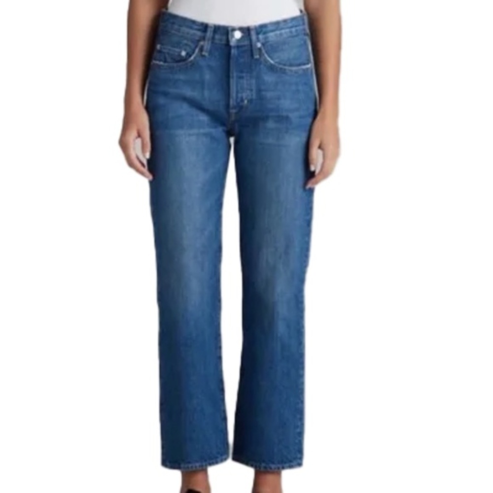 Edwin Women's Blue Cropped Straight Jeans